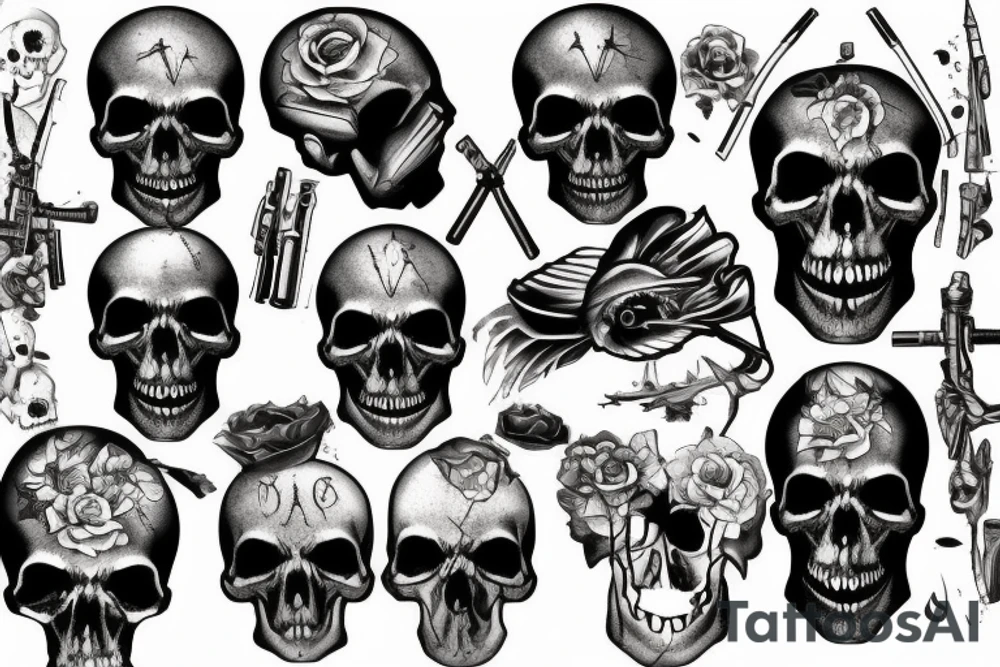 army skull tattoo idea