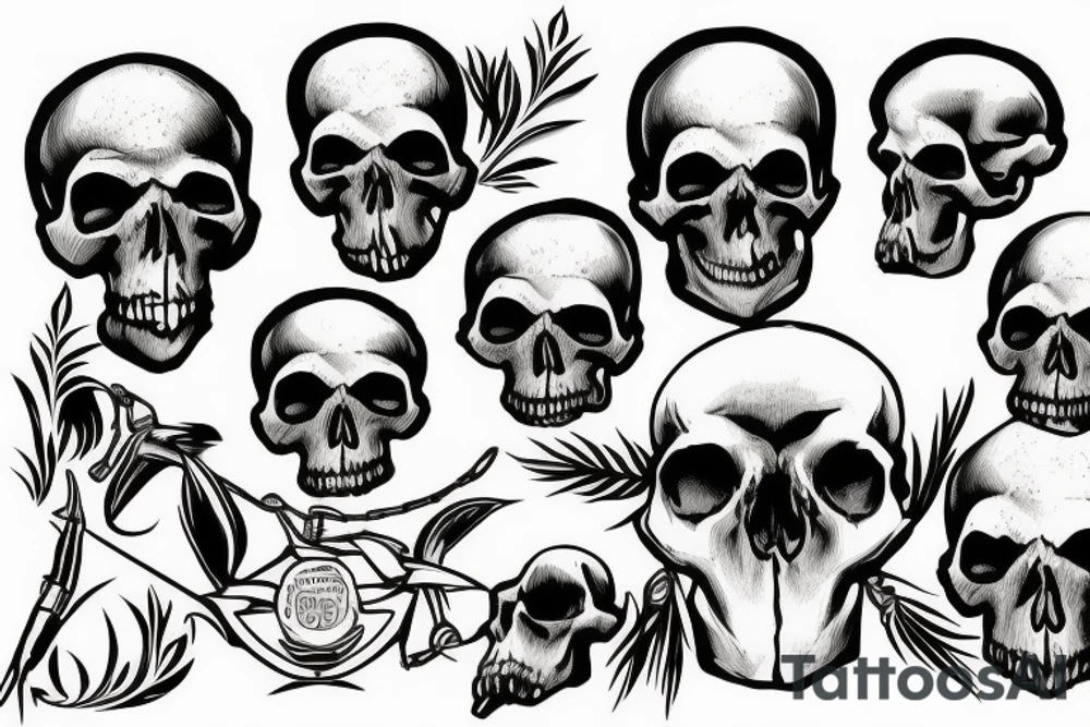 army skull tattoo idea
