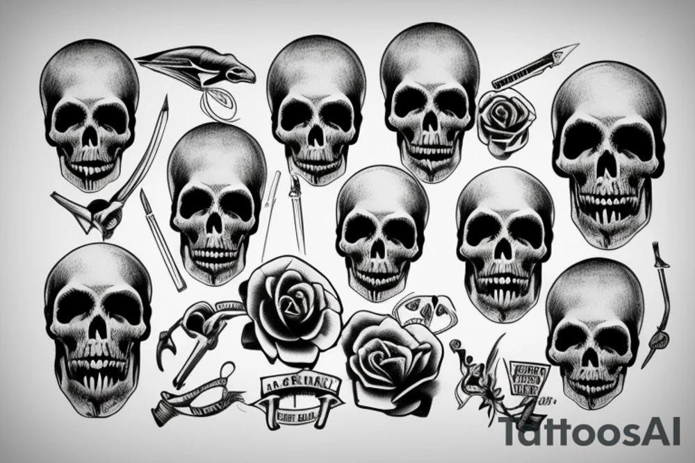 army skull tattoo idea