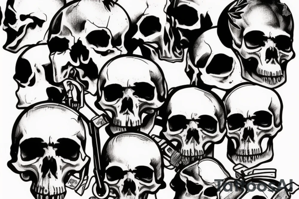 army skull tattoo idea