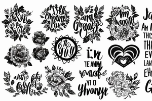Just the Phrase: I am grateful for everything I have, everything I know, everything I am tattoo idea