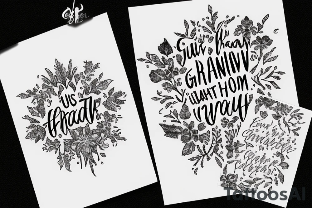 Just the Phrase: "I am grateful for everything I have, everything I know, everything I am" tattoo idea