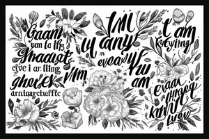I want to tattoo the Phrase: "I am grateful for everything I have, everything I know, everything I am" tattoo idea