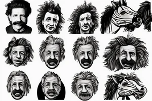 horse with Einstein's face tattoo idea