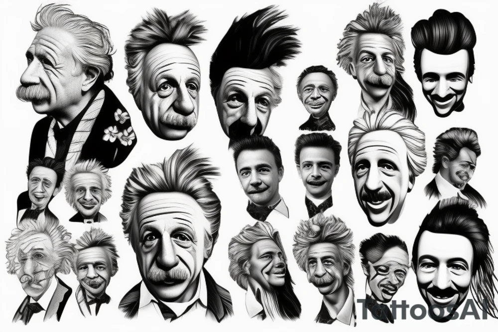 horse with Einstein's face tattoo idea