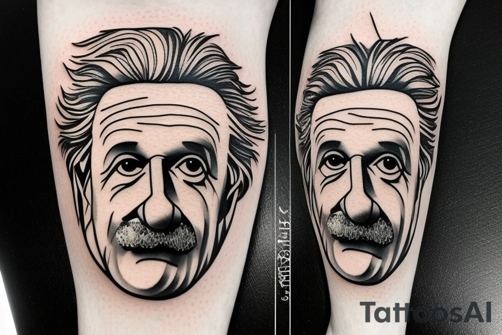 horse with Einstein's face tattoo idea