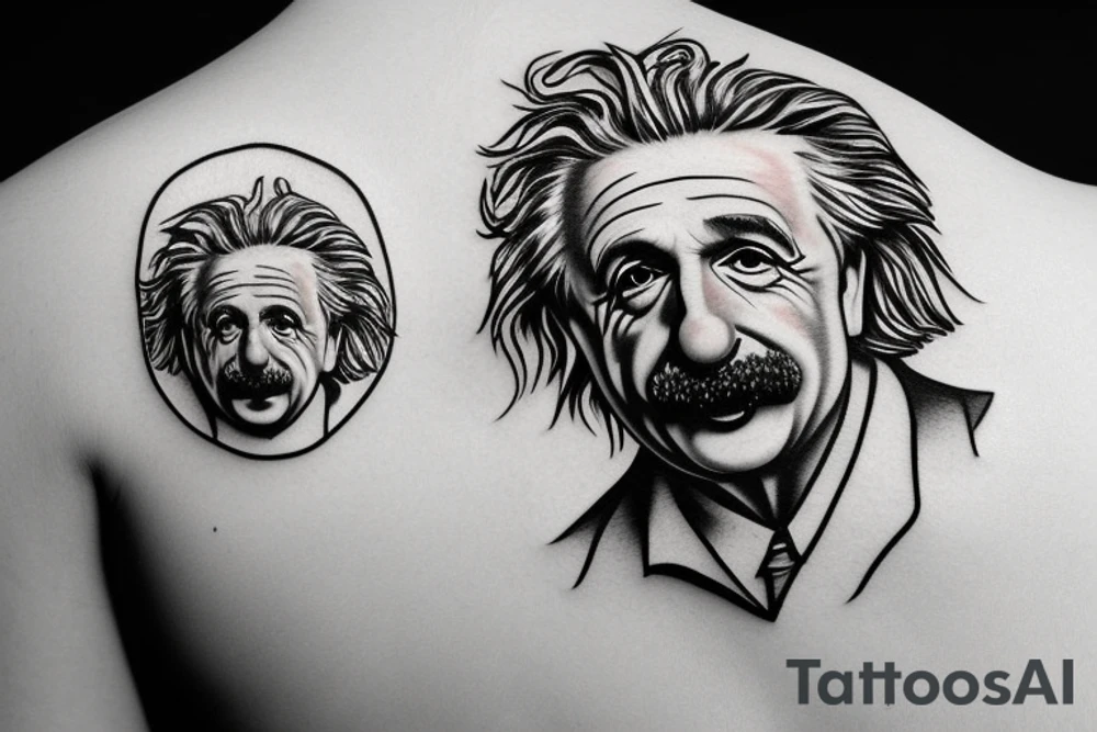 horse with Einstein's face tattoo idea