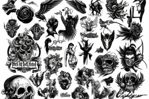 heaven and hell scene tattoo idea