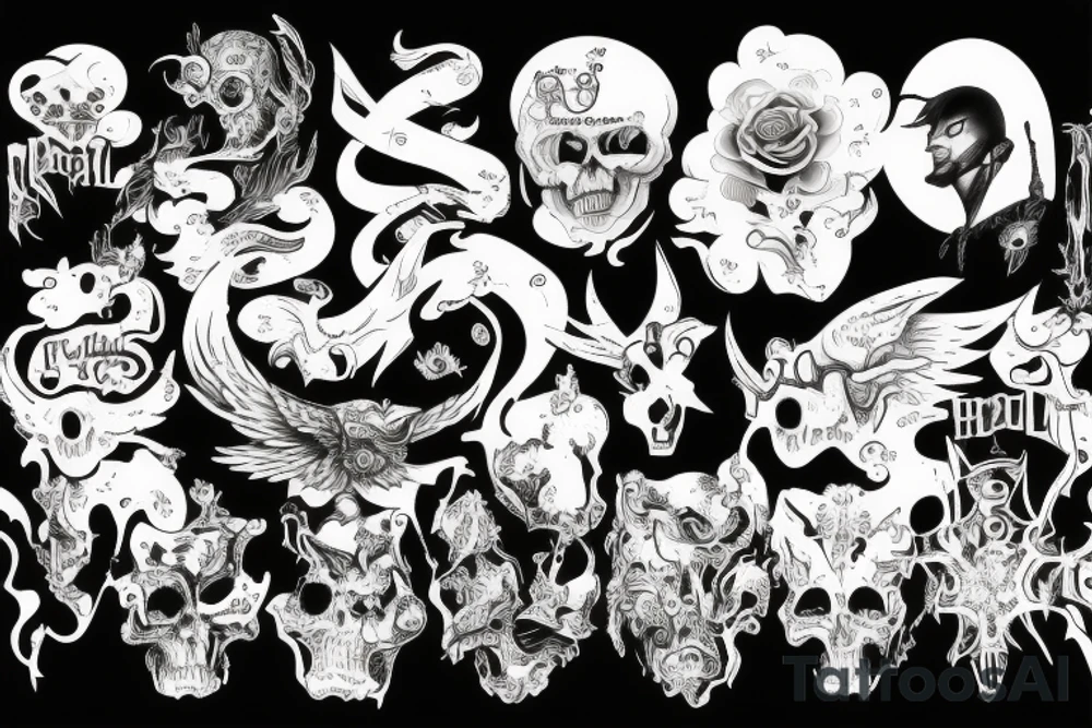 heaven and hell scene tattoo idea