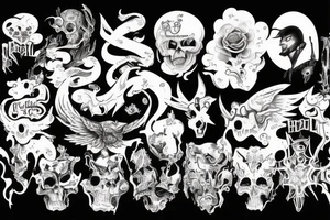 heaven and hell scene tattoo idea