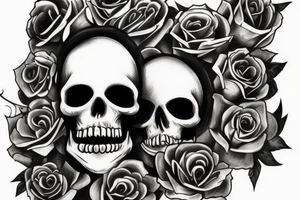 back piece scull tattoo idea