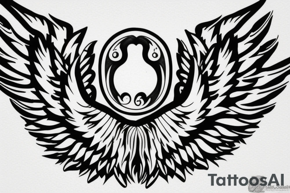 angel wings tattoo idea