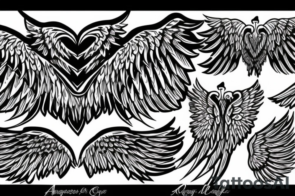 angel wings tattoo idea