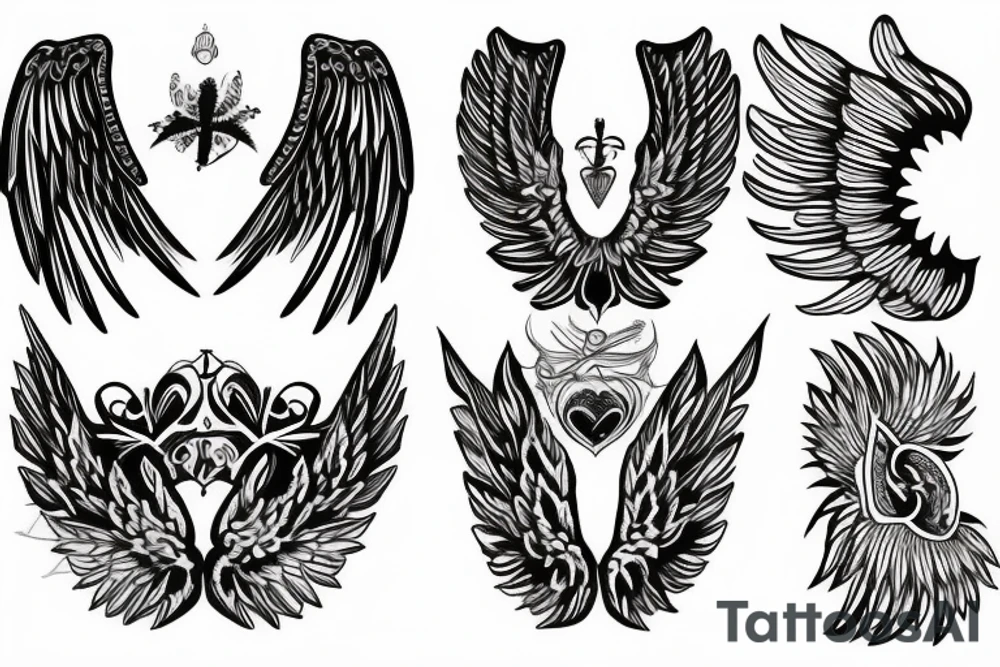 angel wings tattoo idea