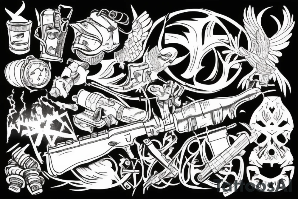 war theme tattoo idea