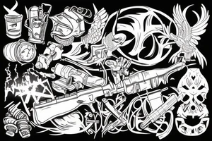 war theme tattoo idea