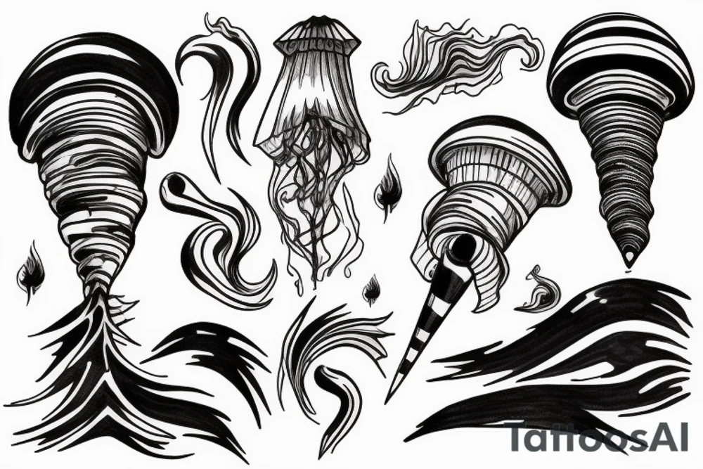 Tornado Funnel Cloud tattoo idea