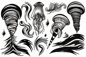 Tornado Funnel Cloud tattoo idea