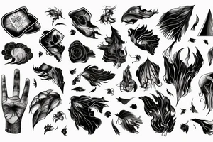 Tornado touch down on field with wind and debris tattoo idea