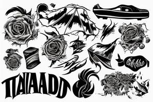 Tornado touch down on field with wind and debris tattoo idea