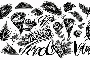 Tornado touch down on field with wind and debris tattoo idea