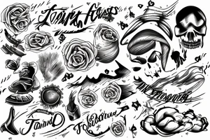 F% tornado touching down in a field tattoo idea