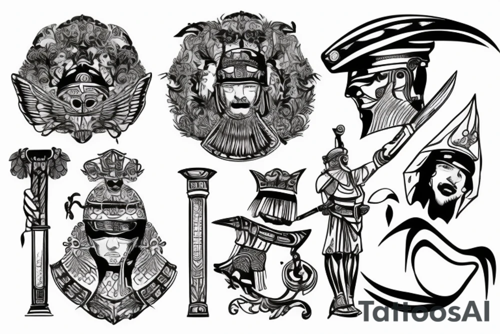 roman solider tattoo idea