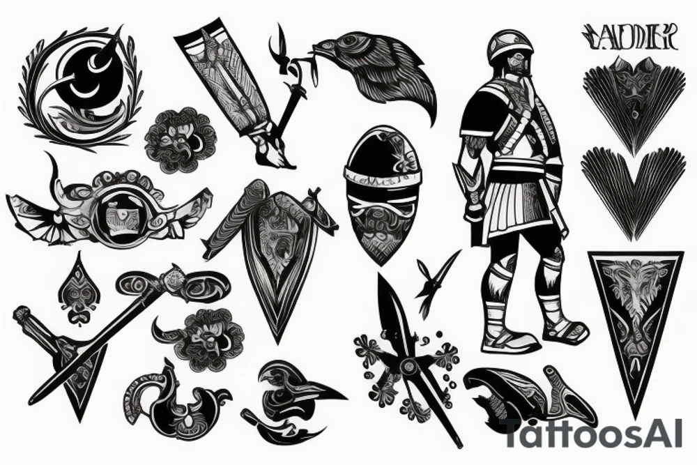 roman solider tattoo idea