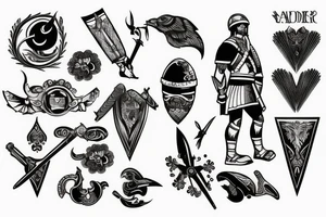 roman solider tattoo idea