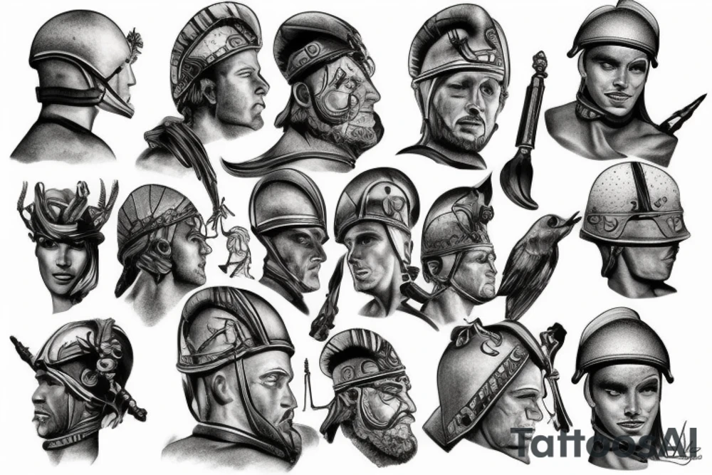 roman solider tattoo idea