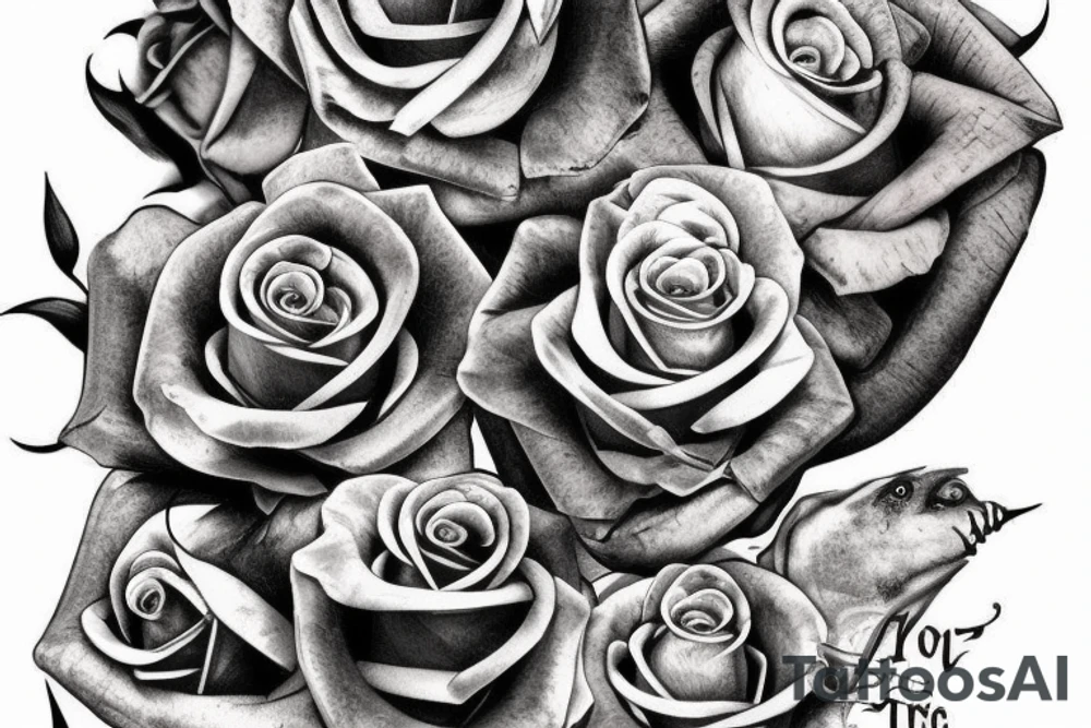 sword throrugh rose tattoo idea