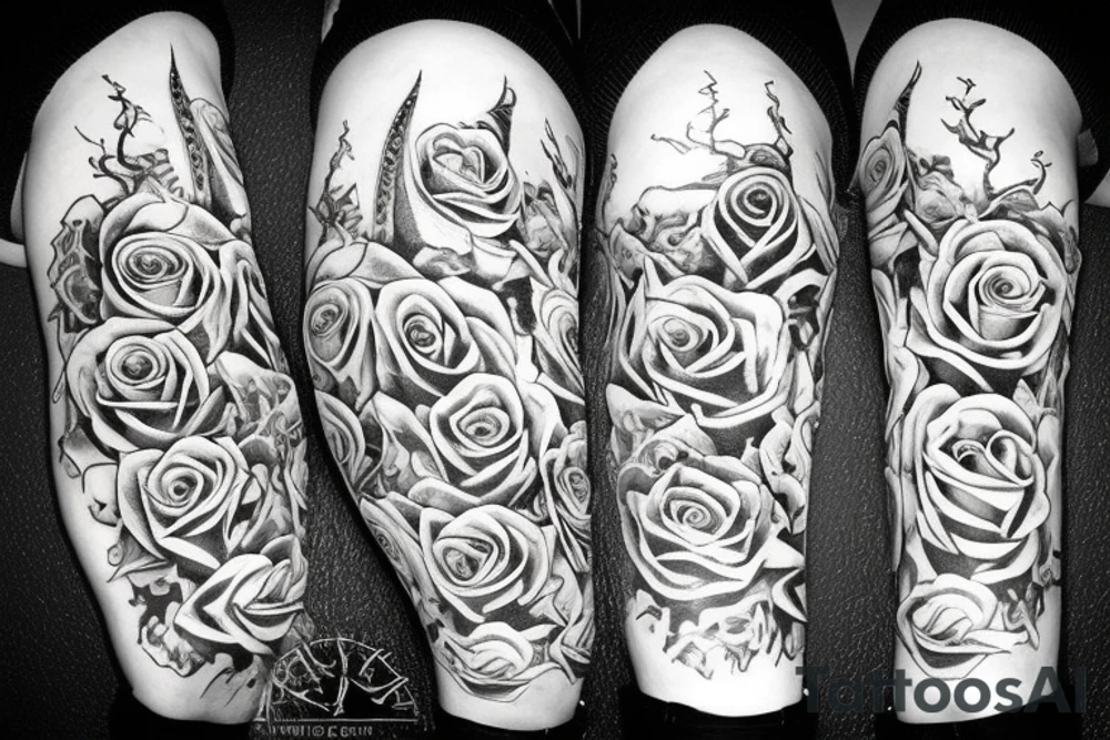 sword throrugh rose tattoo idea