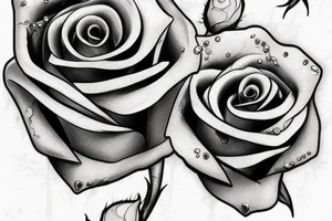 sword piercing rose tattoo idea
