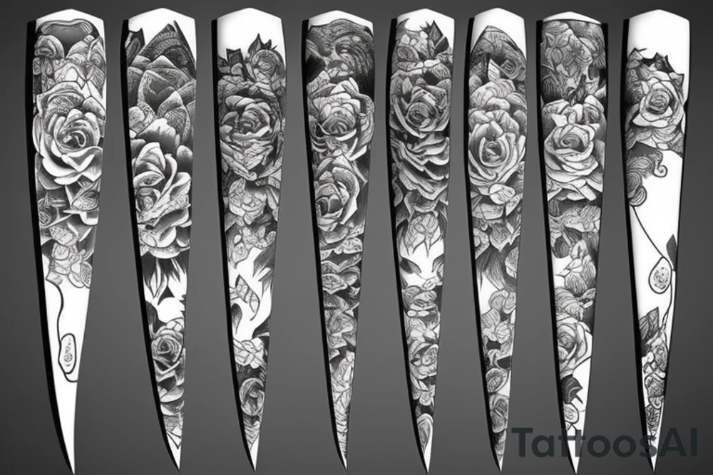 ROSE KATANA tattoo idea