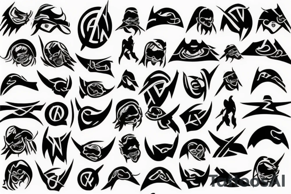 ninja signs tattoo idea