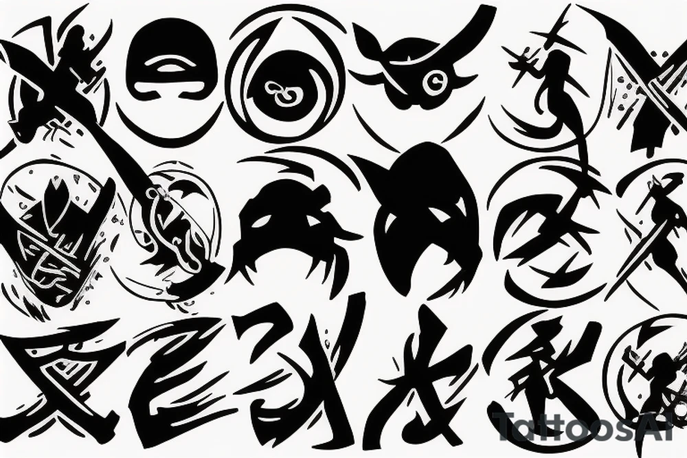ninja signs tattoo idea