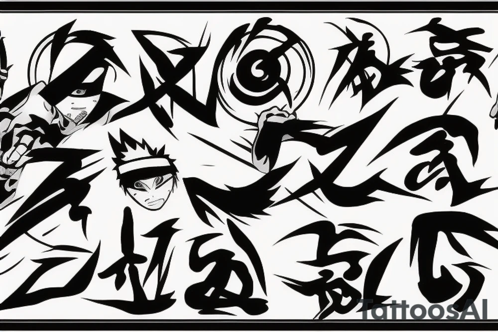 ninja signs like from naruto tattoo idea
