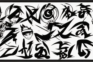 ninja signs like from naruto tattoo idea