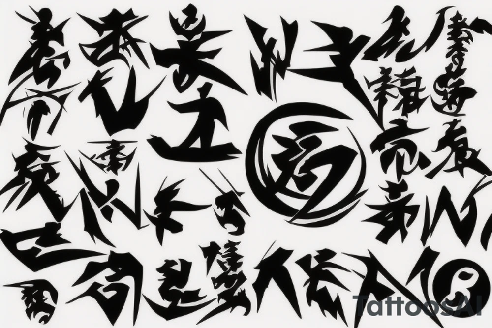 ninja signs like from naruto tattoo idea