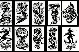 ninja style signs tattoo idea