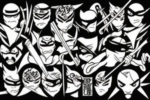 ninja style signs tattoo idea