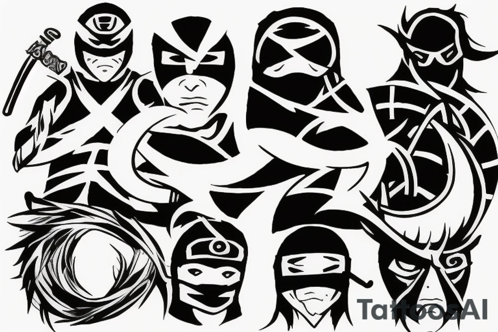 ninja style signs tattoo idea