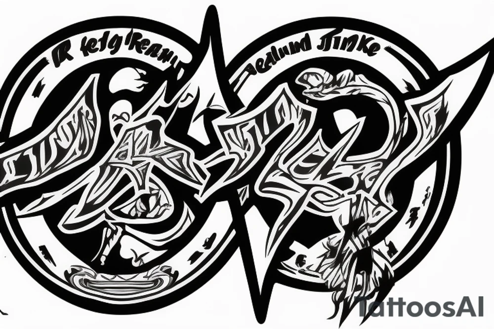 ninja style signs for neck reaa tattoo idea
