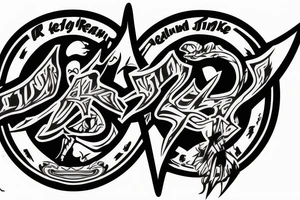 ninja style signs for neck reaa tattoo idea