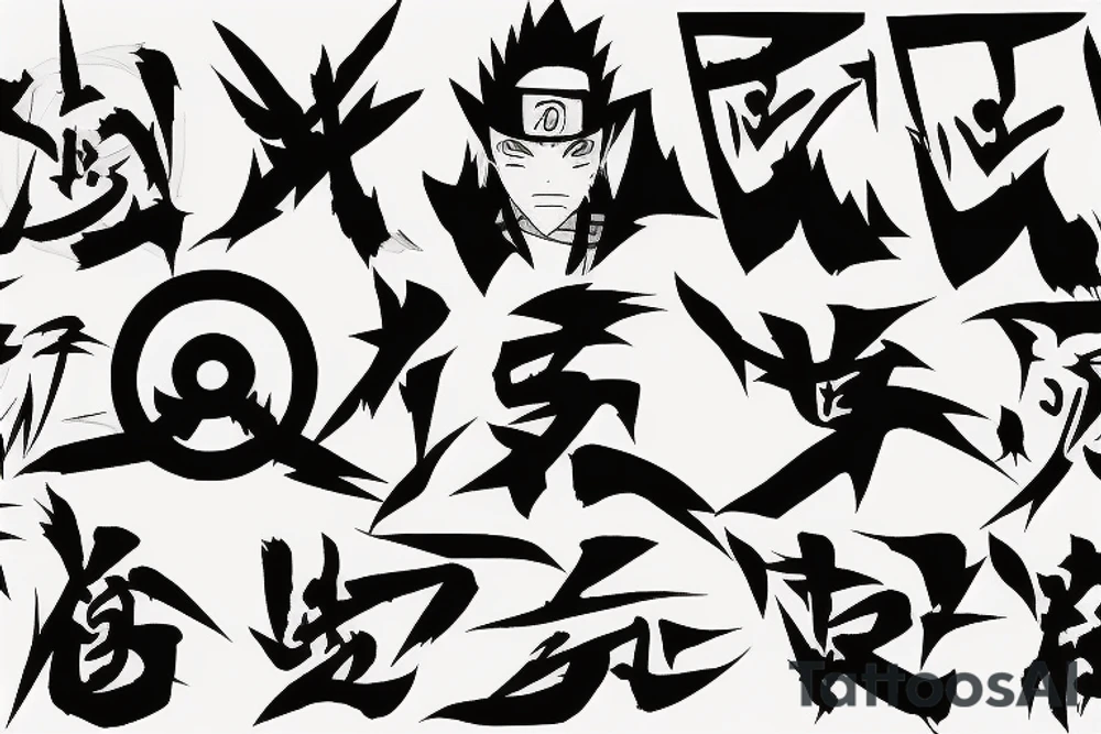 nARUTO ninja style signs for neck reaa tattoo idea