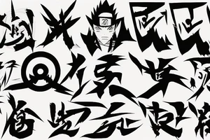 nARUTO ninja style signs for neck reaa tattoo idea