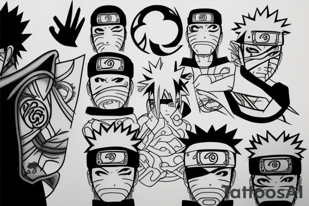 nARUTO ninja style signs for neck area tattoo idea