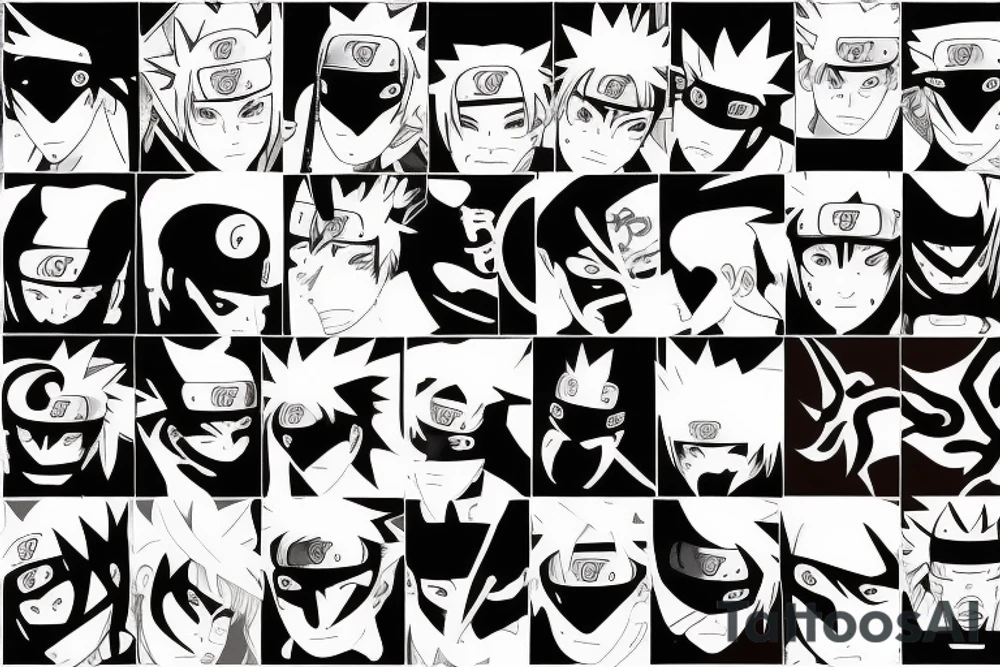 nARUTO ninja style signs for neck area tattoo idea