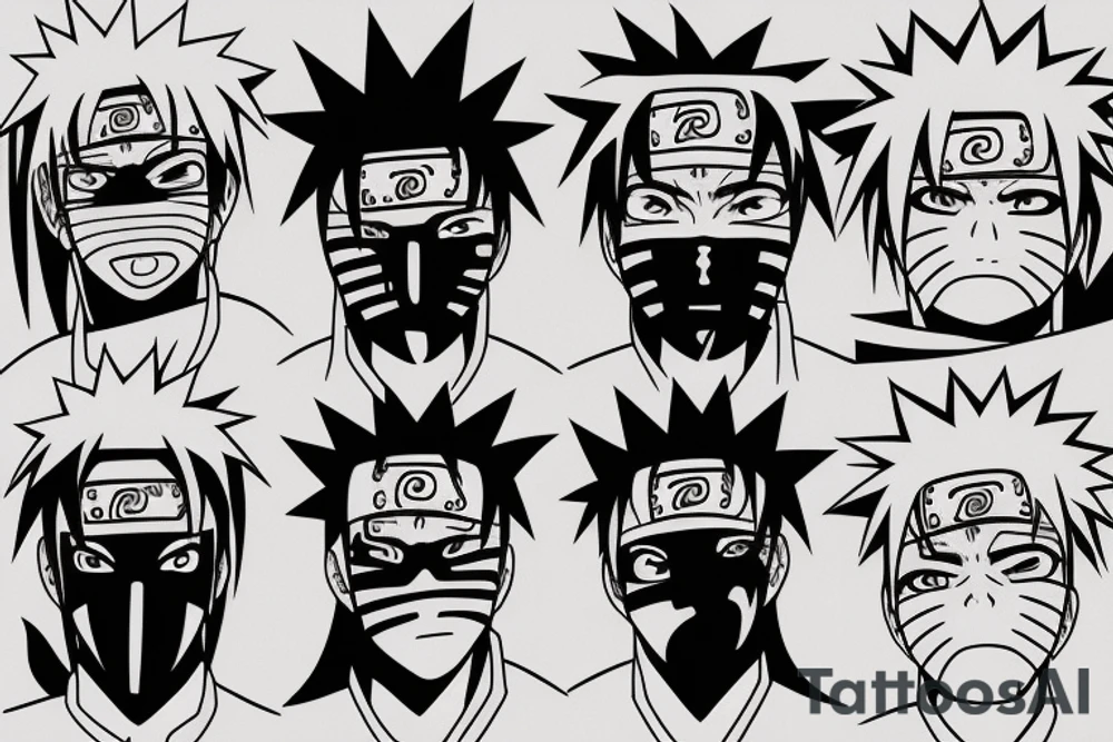 nARUTO ninja style signs for neck area

more tattoo idea