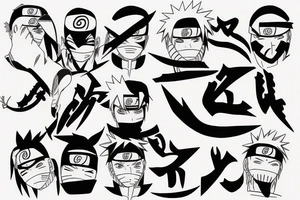 nARUTO ninja style signs for neck area

more tattoo idea
